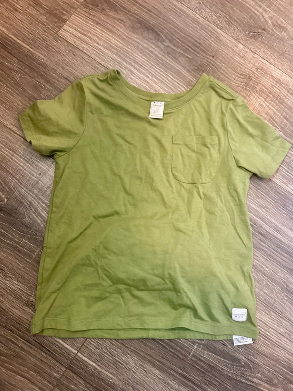 Cubcoats Kids 8 Green Pocket Tee - Soft Short Sleeve Shirt transforms to stuffie